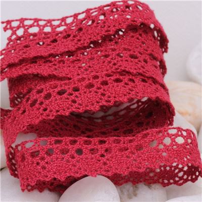 Morlaix Cotton Lace - Berry